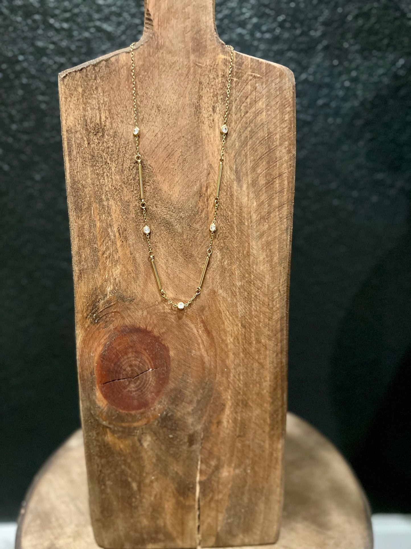 Bar & Diamond Necklace