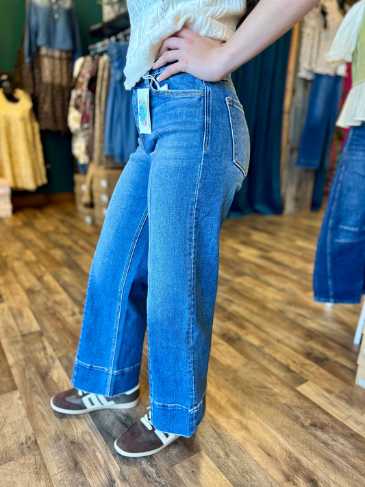 Vervet High Rise Ankle Wide Trouser