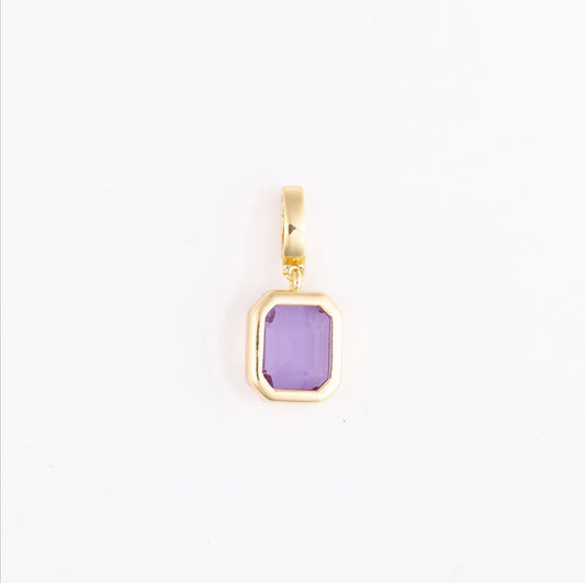 Charm Bar Clip On Birthstone Charm