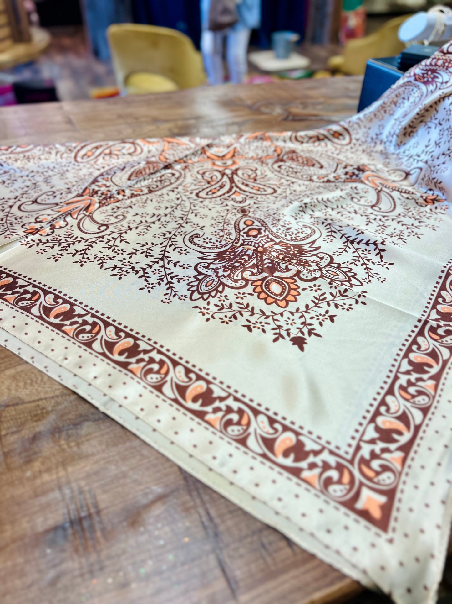 Brown Paisley Wild Rag