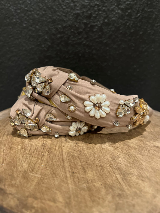 Taupe Embellished Headband