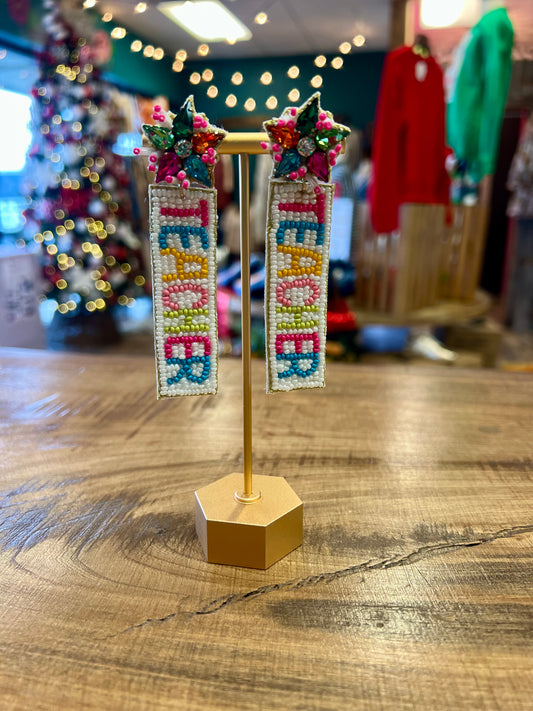 Teacher Beaded Earring