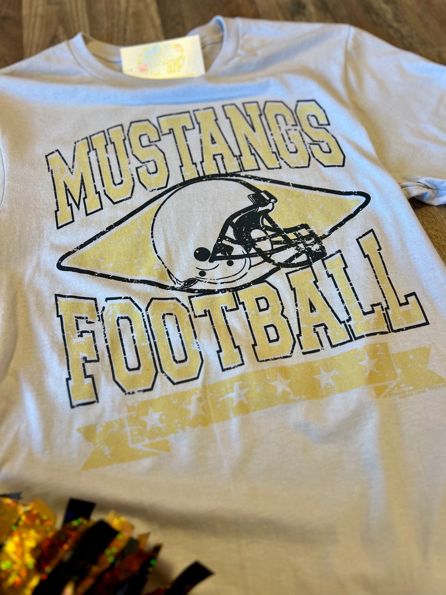 Vintage Mustang Football Tee