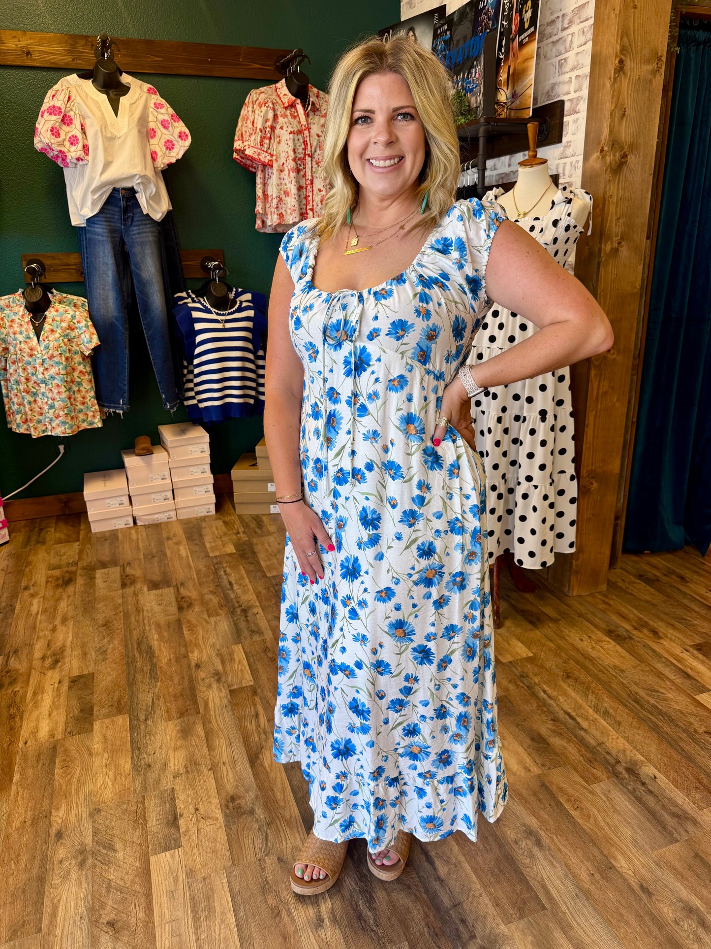 Blue Floral Dress