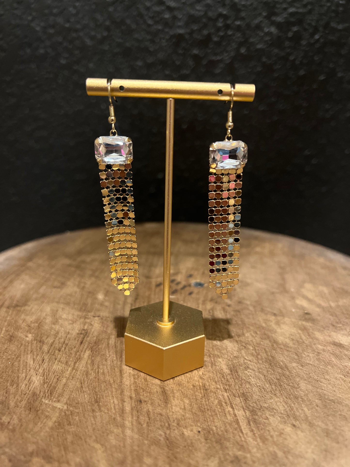 Mini Disc Shimmer Earring