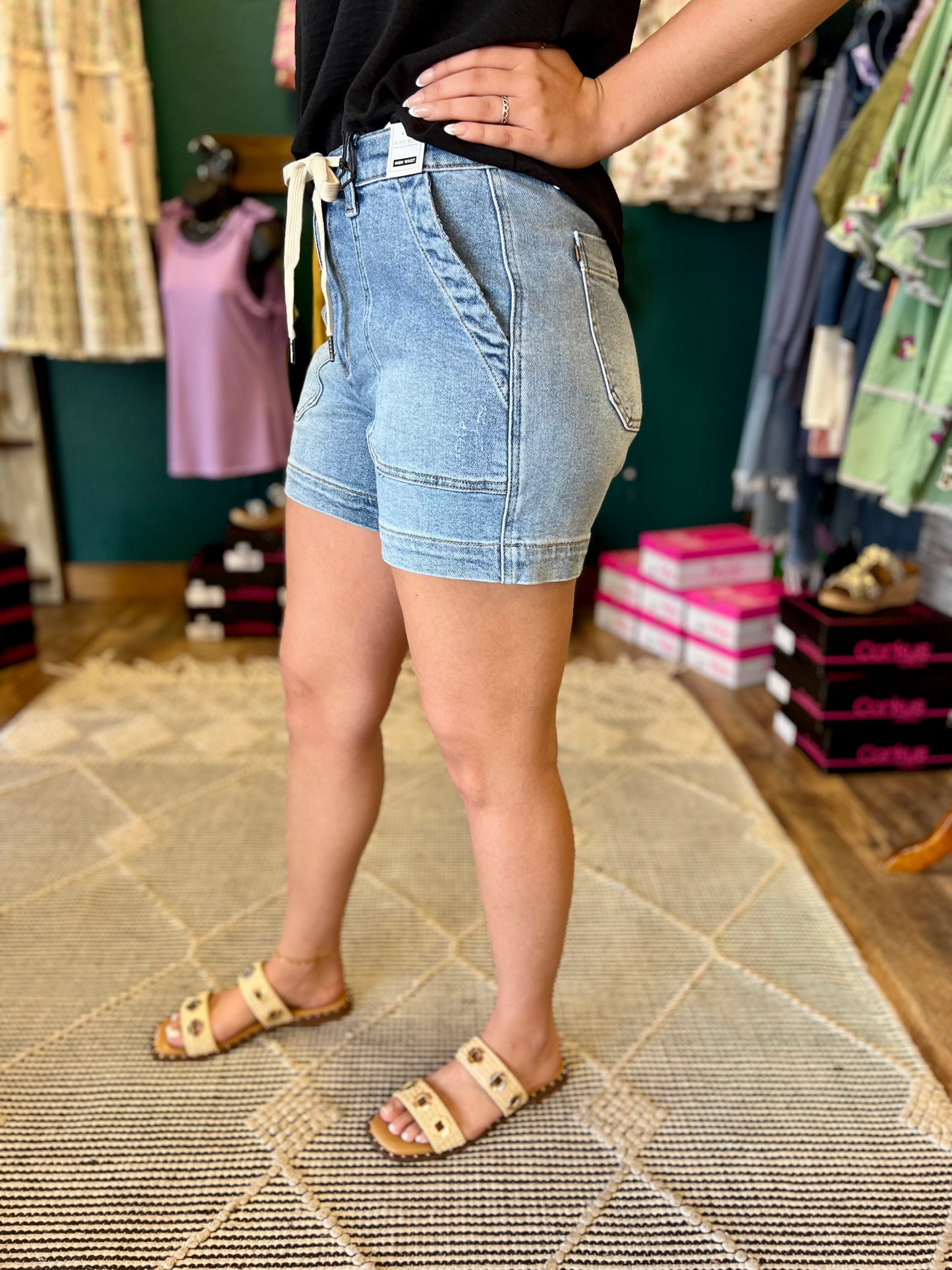 Vintage Denim Jogger Short