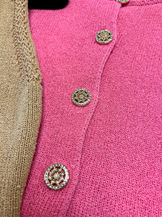 Gold Diamond Button Vest