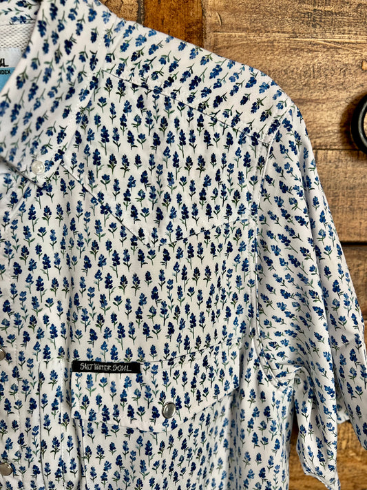 The Blue Bonnet Pearl Snap