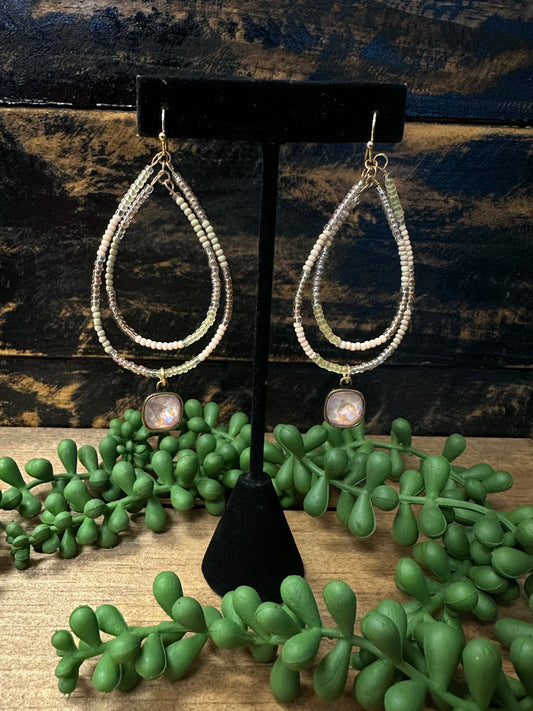 Beaded Teardrop Earrings