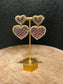 Double Beaded Heart Earring