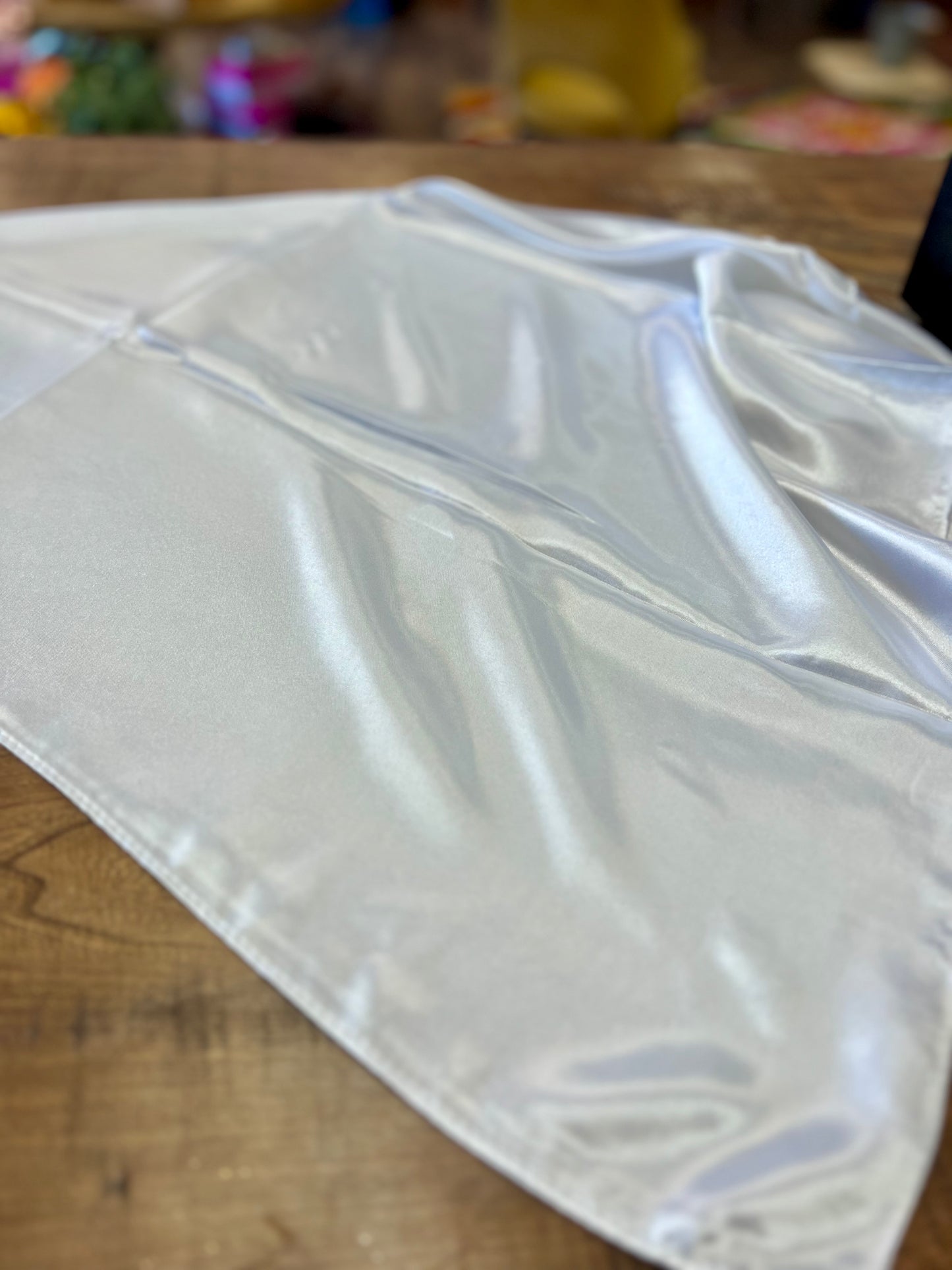 White Satin Wild Rag