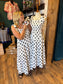 White & Black Polka Dot Maxi