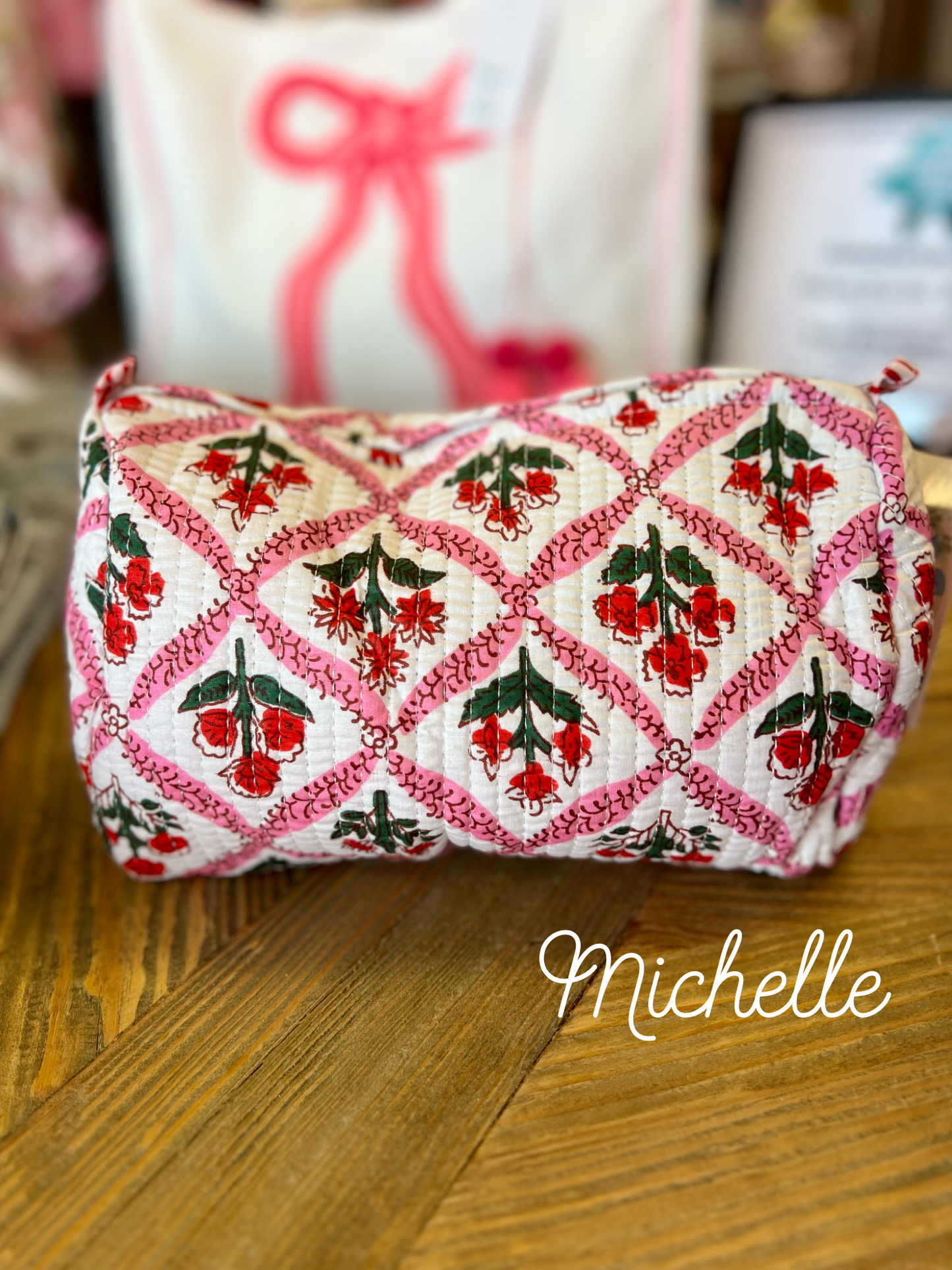 Quilted Cosmetic Bag