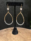 Clear & Gold Beaded Teardrop Earring