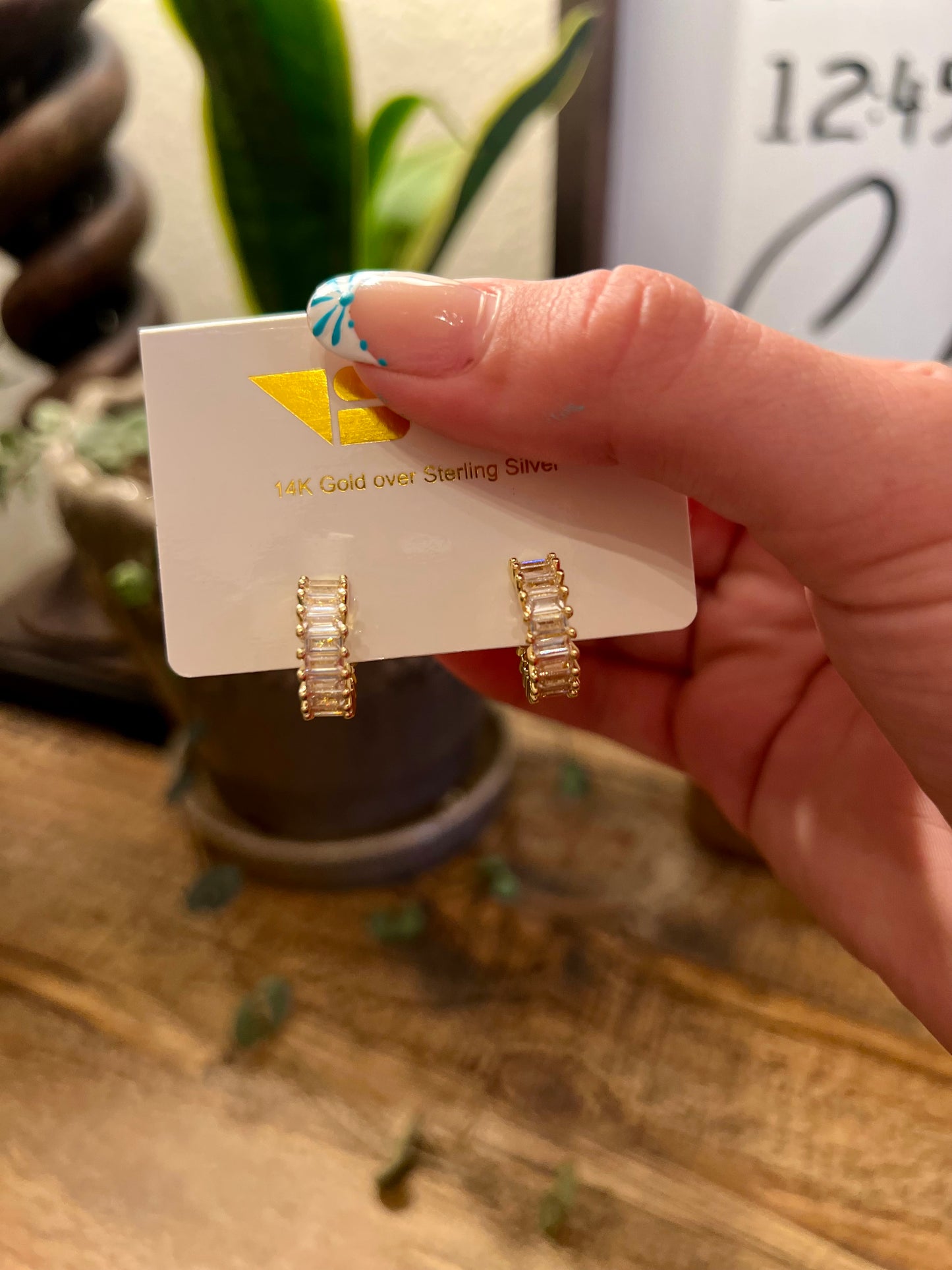 Waterproof Hoop Gold Plated Earrings