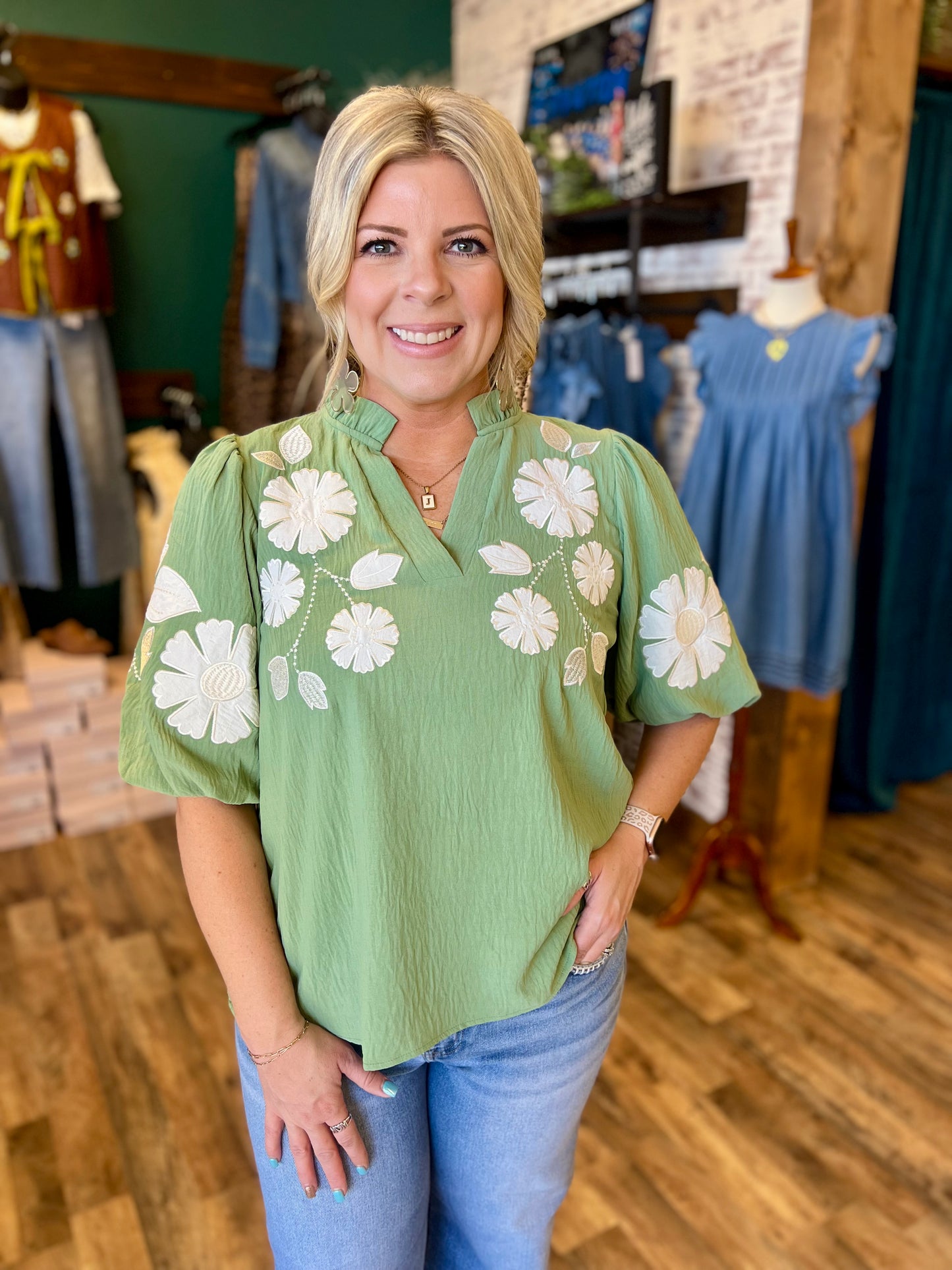 Embroidered Floral Blouse