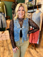 Denim Bow Tie Vest