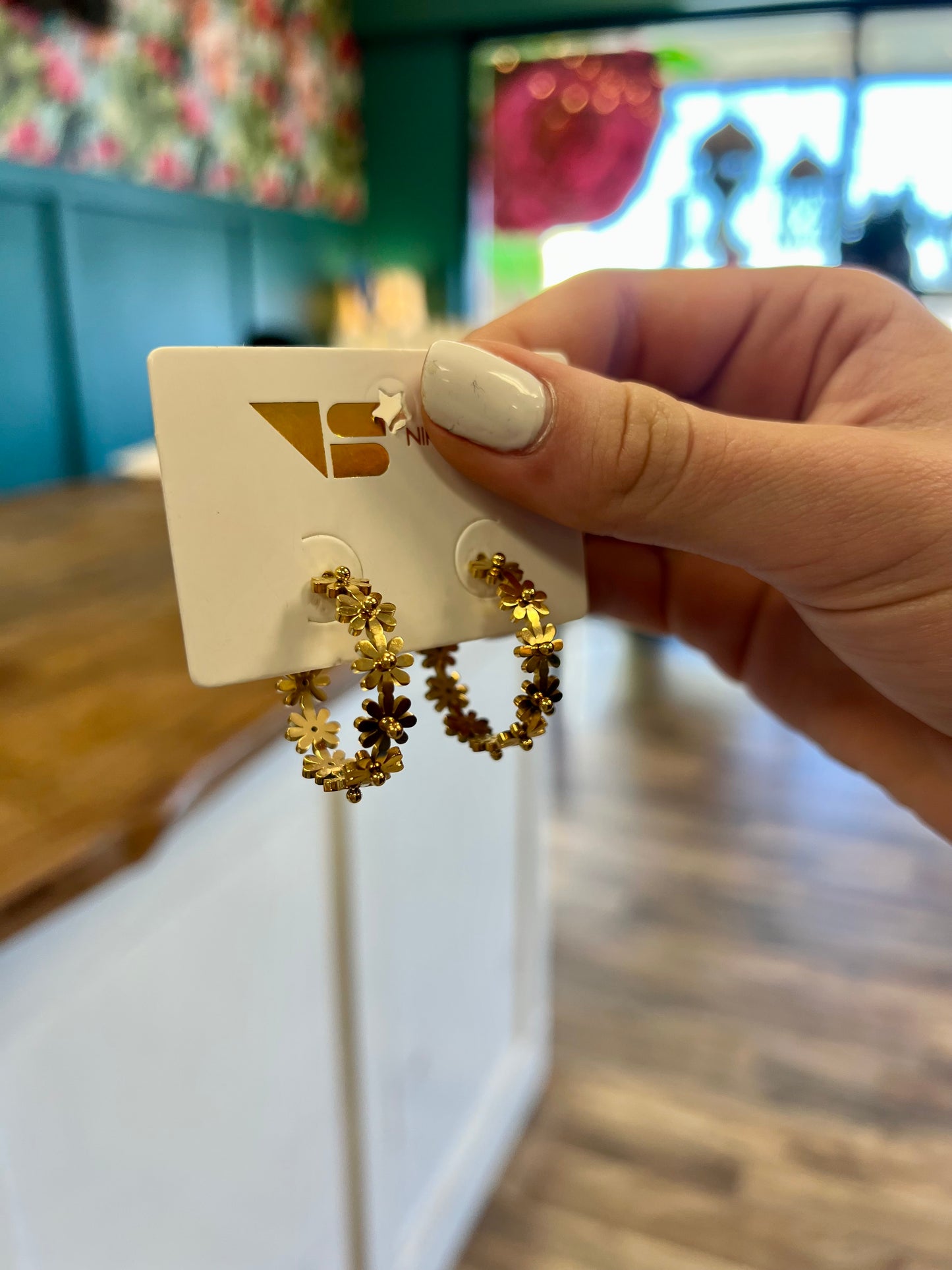 Waterproof Hoop Gold Plated Earrings