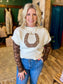 Cream Horseshoe Sweater Vest
