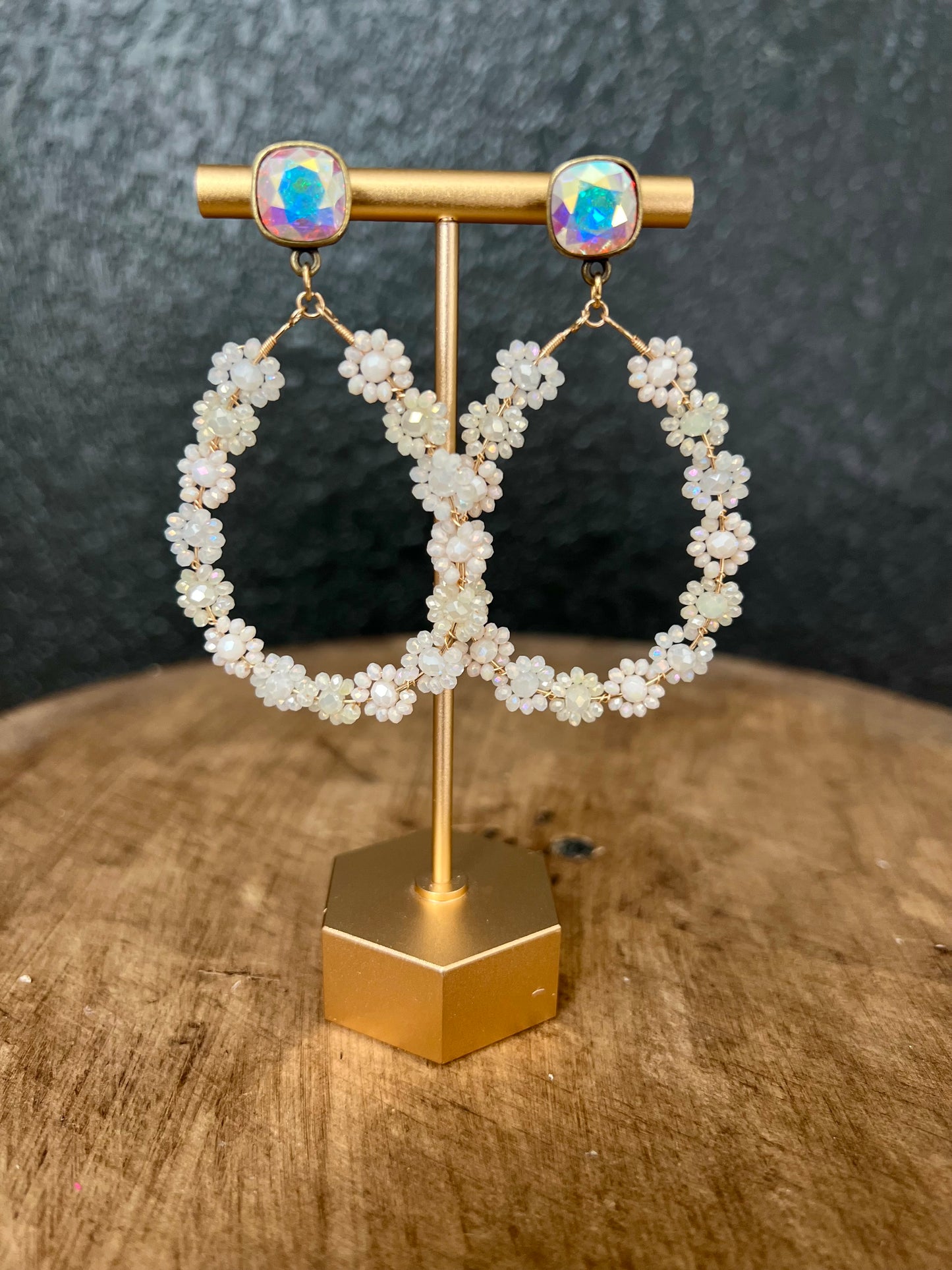 Daisy Teardrop Post Earring