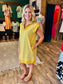 Mustard Striped French Mini Dress