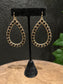 Black Beaded Teardrop Earring