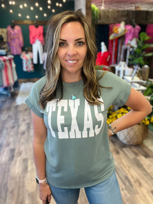 Ribbed Texas Top