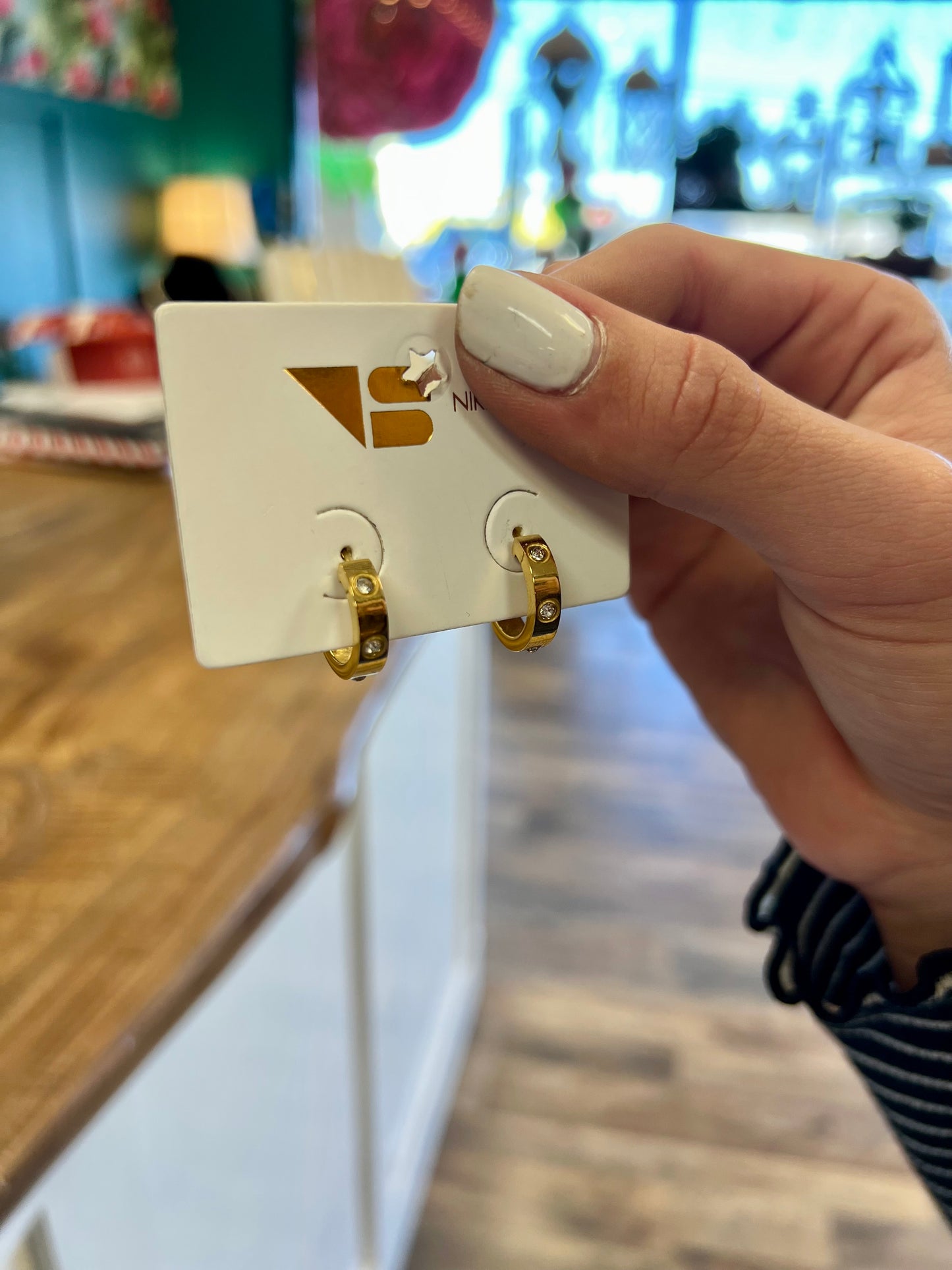 Waterproof Hoop Gold Plated Earrings