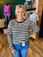 Triangle Stitch Stripe Sweater