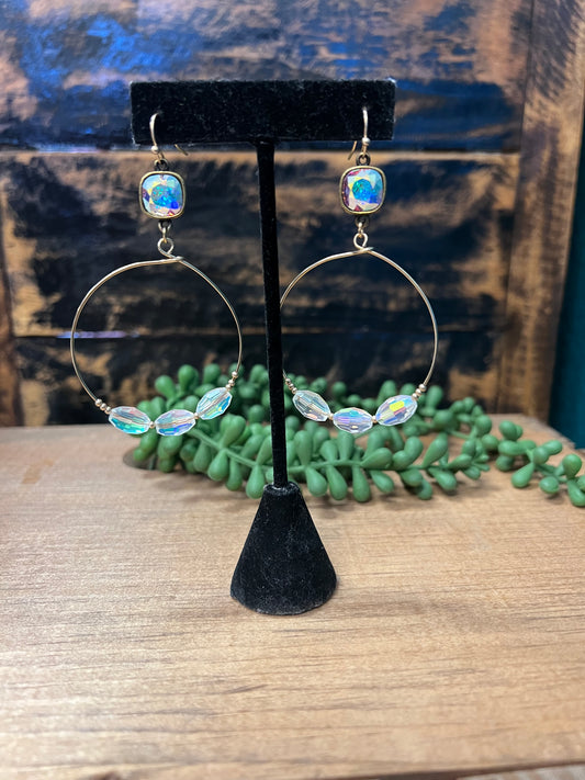 Beaded Hoop Earring