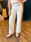 Vervet Cream High Rise Cuffed Wide Jean