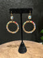 Multi Stone Circle Drop Earring