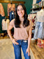 Cap Sleeve High Neck Sweater Top
