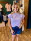 Double Ruffle Stripe Top