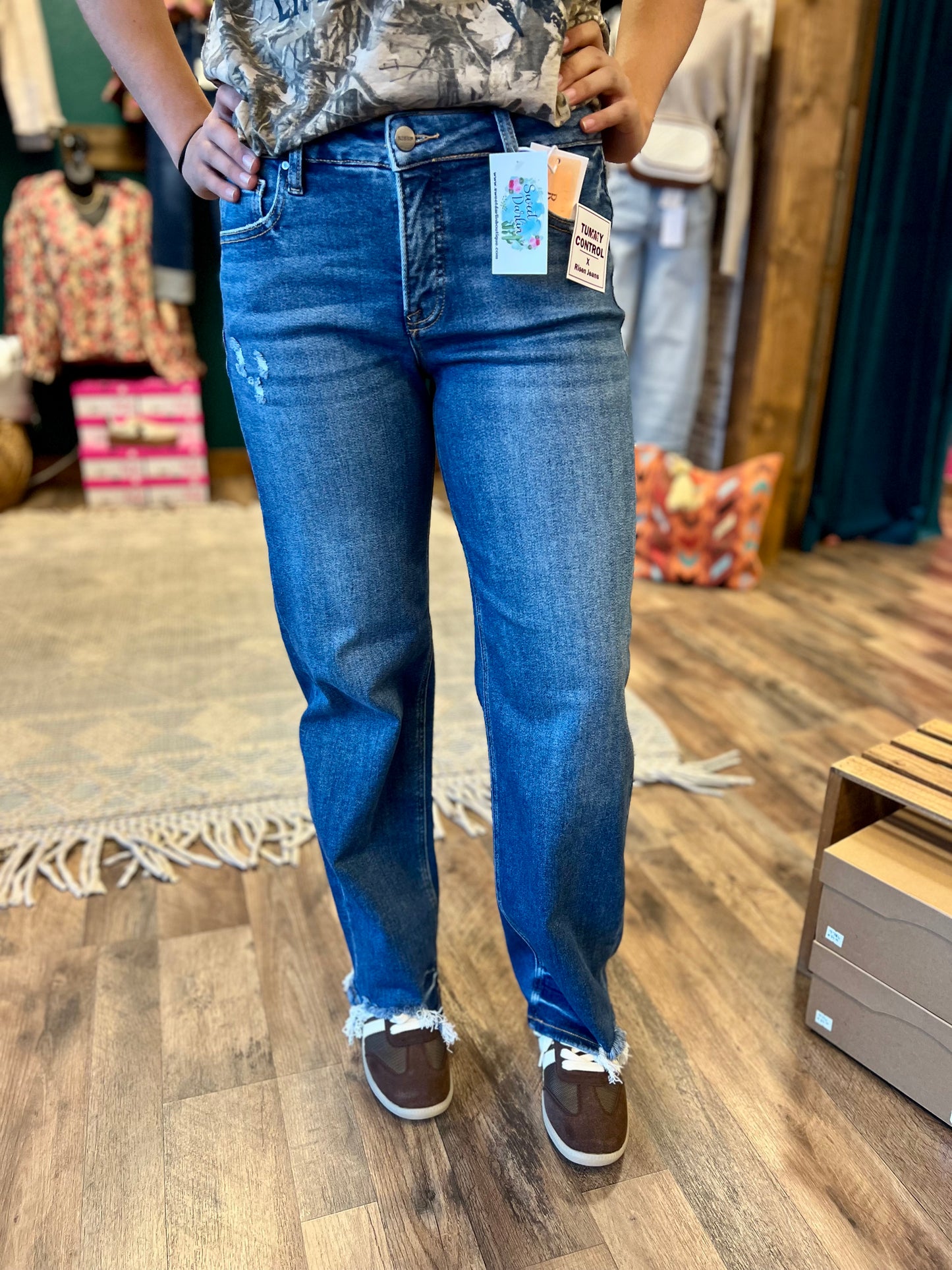 Risen Mid Rise Baggy Jean