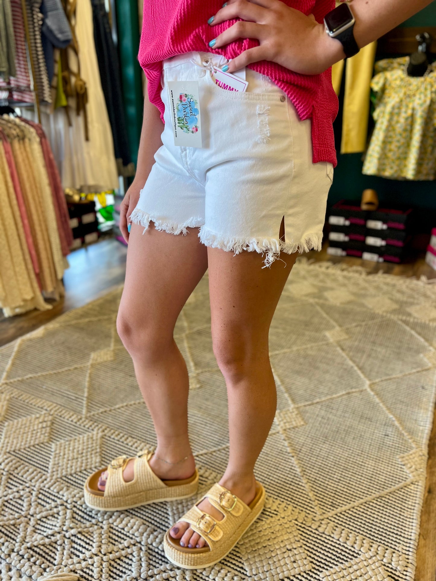 Tummy Control Side Slit Short