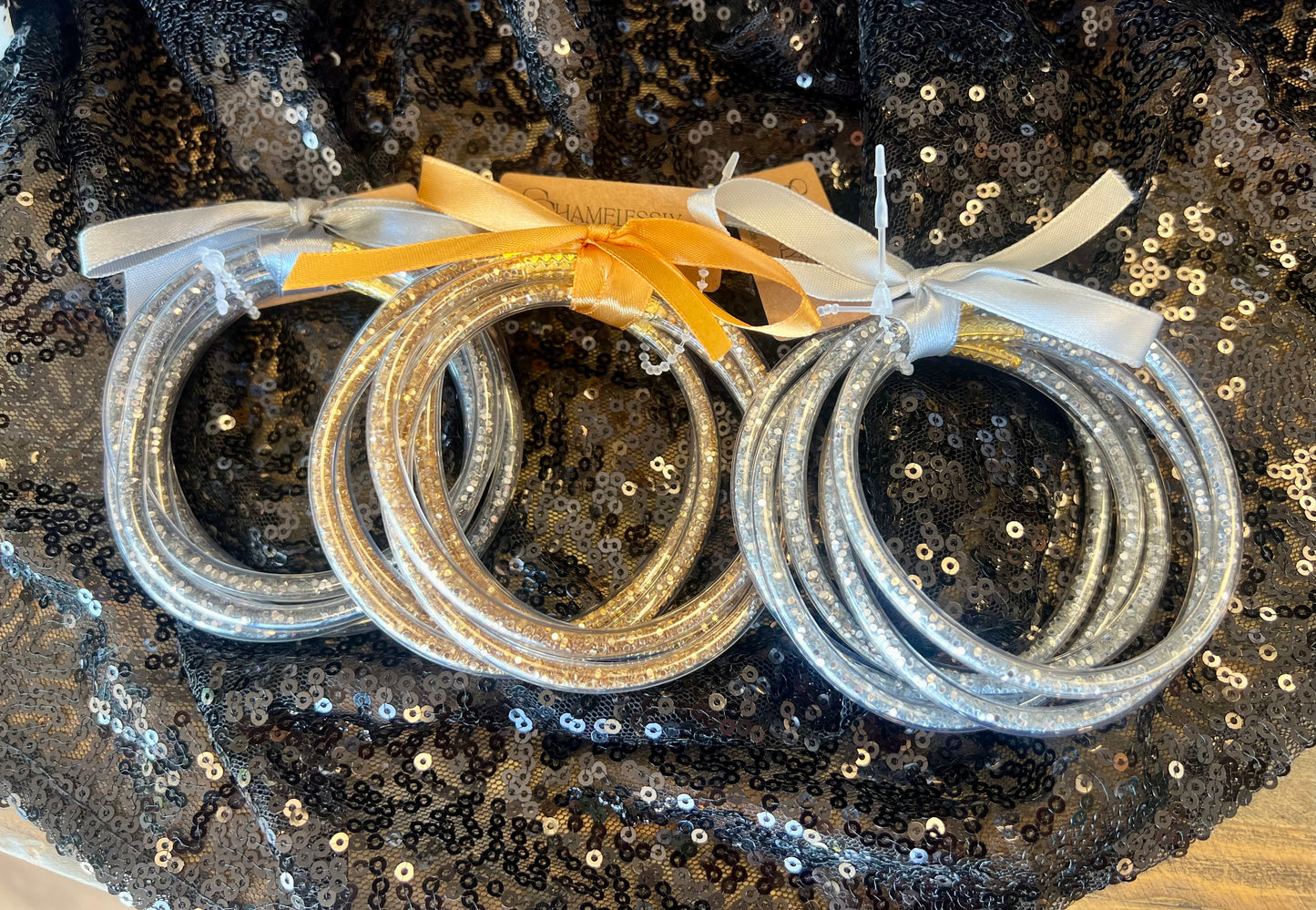 Glitter Tube Bracelet Set