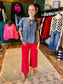 Single Button Colored Pant