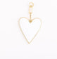 White Enamel Heart Bag Charm