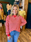 Stripe Waffle Top