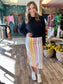 Multi Stripe Sequin Skirt