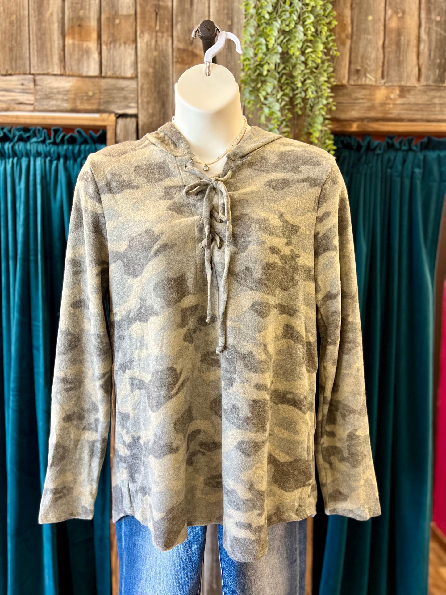 Camo Hoodie Tunic