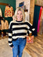 Striped Loose Fit Lightweight Sweater