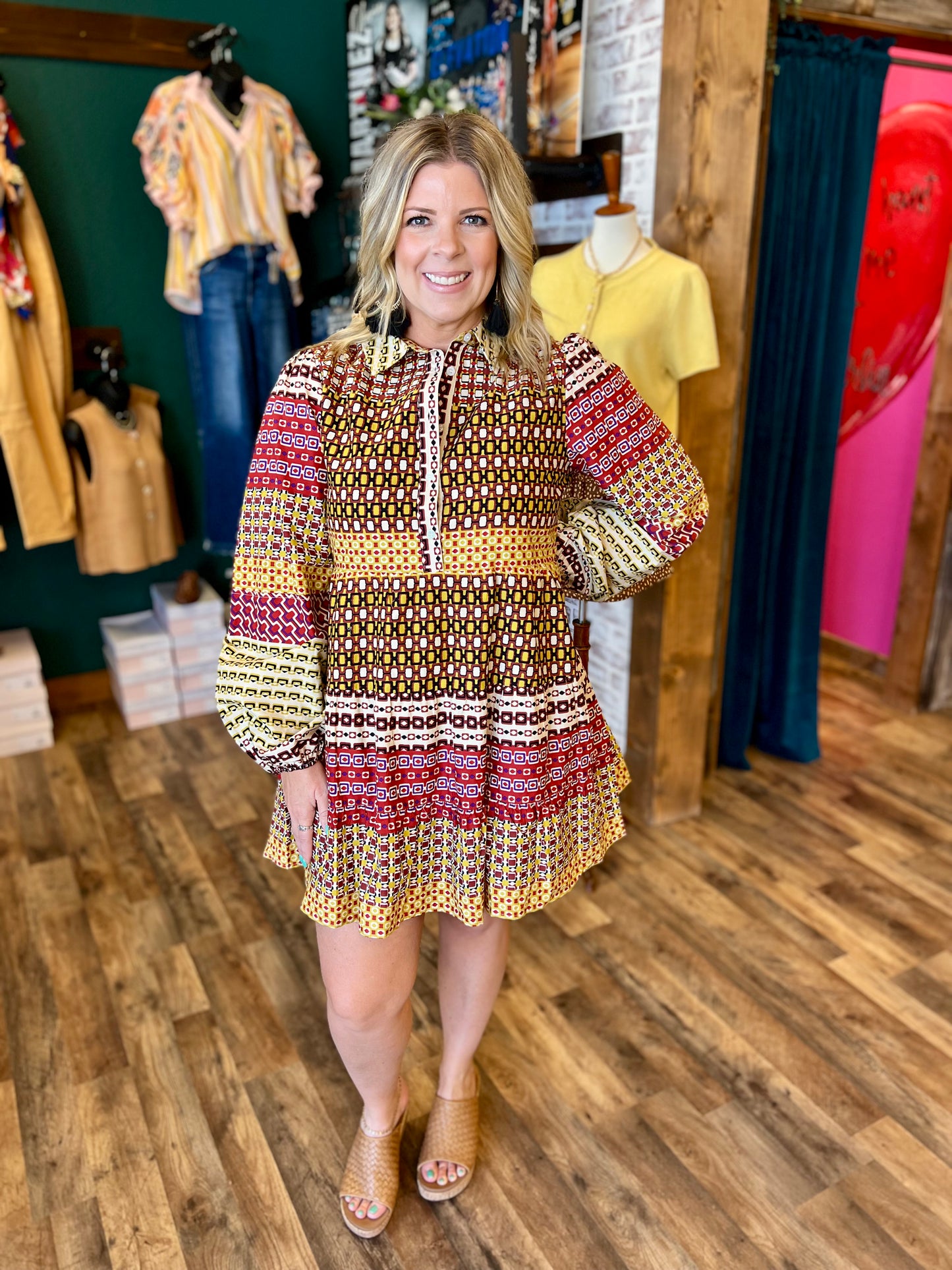 Olive Multi Tiered Dress