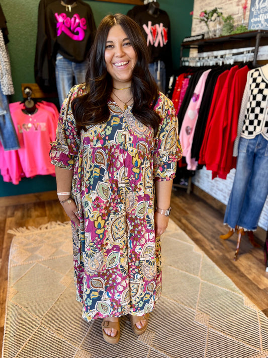 Pink Paisley Maxi