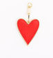 Red Enamel Heart Bag Charm