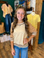 Color Block Stripe Band Sweatshirt