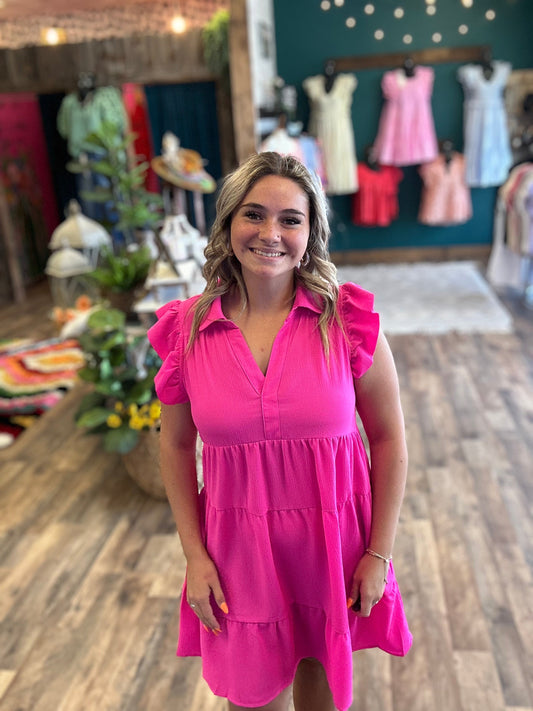 Pink Collared Dress