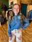 Button Up Denim Top