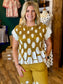 Golden Hexagon Smocked Top